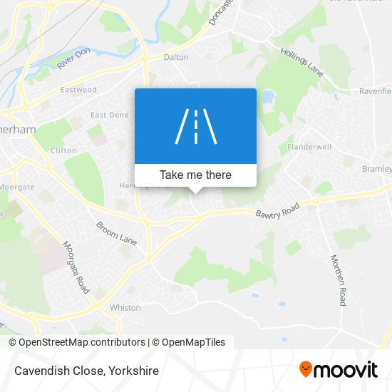 Cavendish Close map