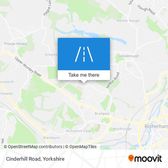 Cinderhill Road map
