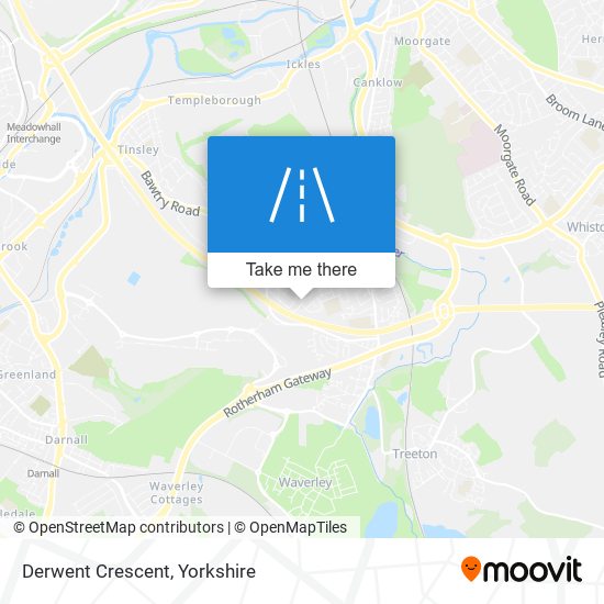 Derwent Crescent map