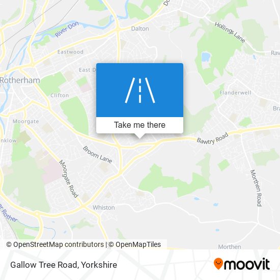 Gallow Tree Road map
