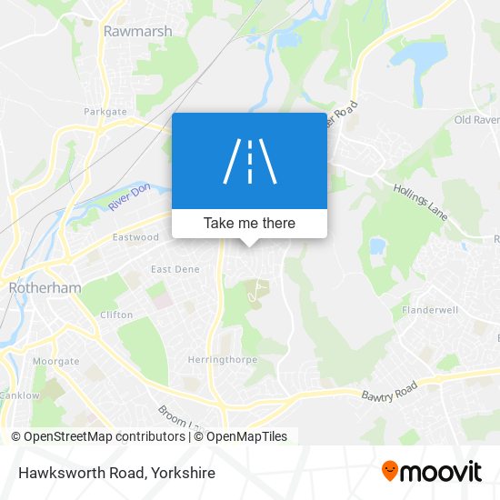 Hawksworth Road map