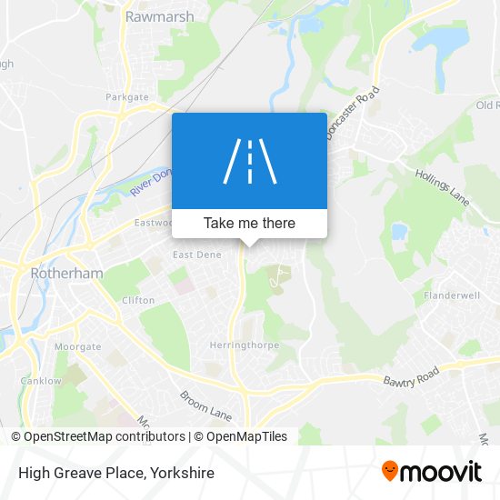 High Greave Place map