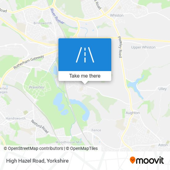 High Hazel Road map