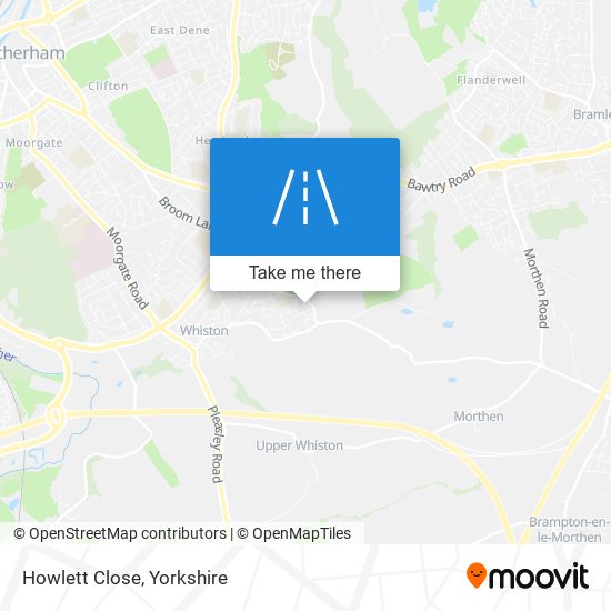 Howlett Close map