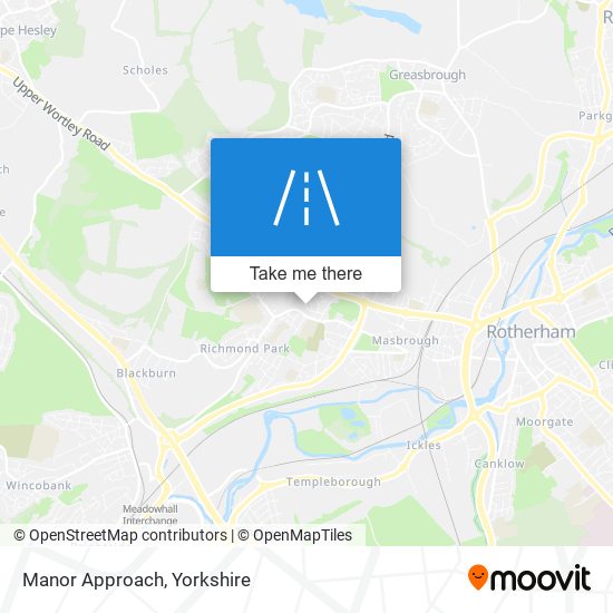 Manor Approach map