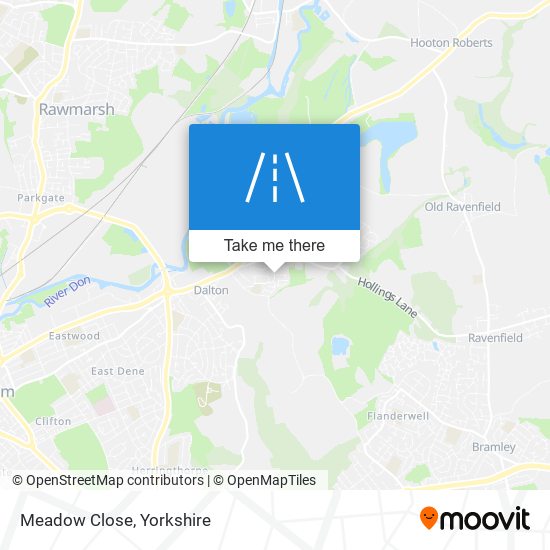 Meadow Close map