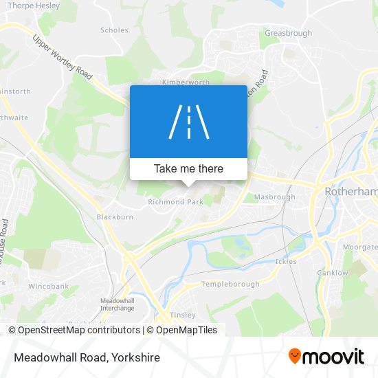 Meadowhall Road map