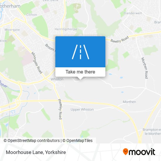 Moorhouse Lane map