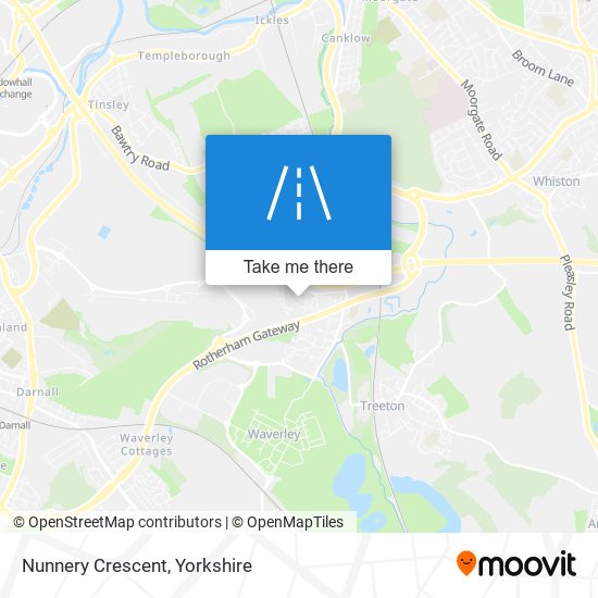 Nunnery Crescent map