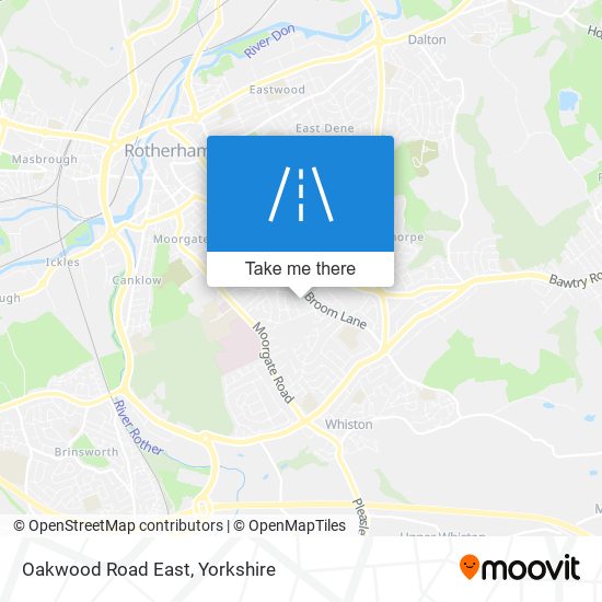 Oakwood Road East map