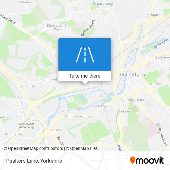 Psalters Lane map