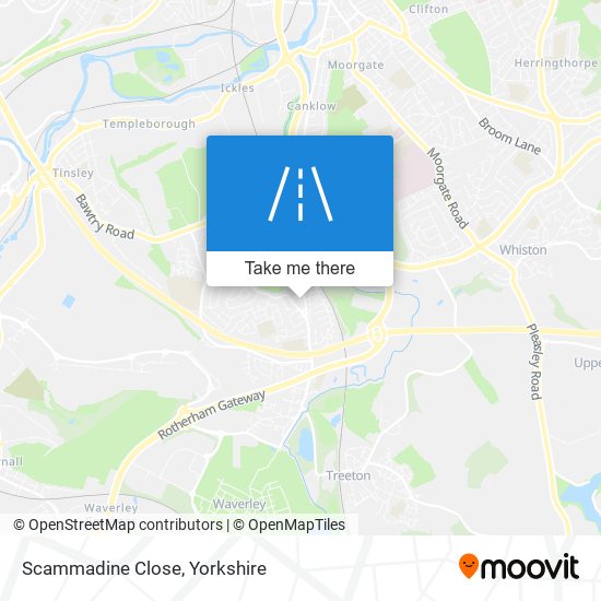 Scammadine Close map