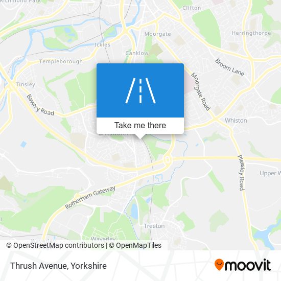 Thrush Avenue map