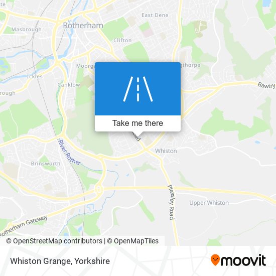 Whiston Grange map