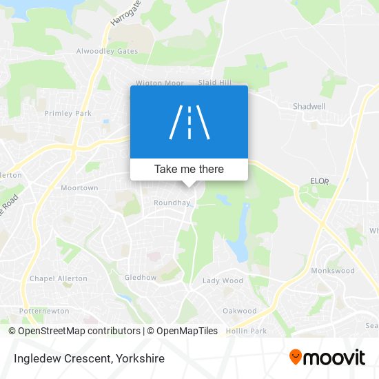 Ingledew Crescent map