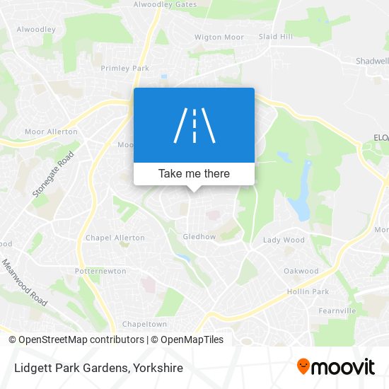 Lidgett Park Gardens map