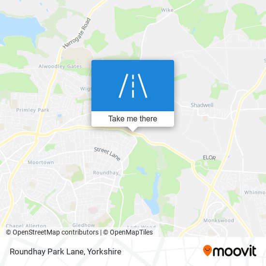 Roundhay Park Lane map