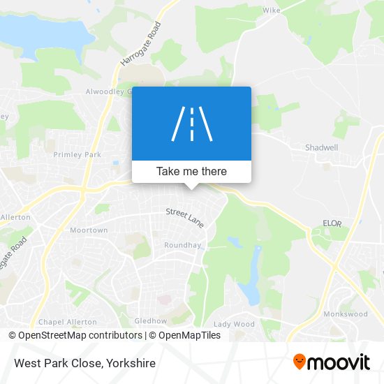 West Park Close map