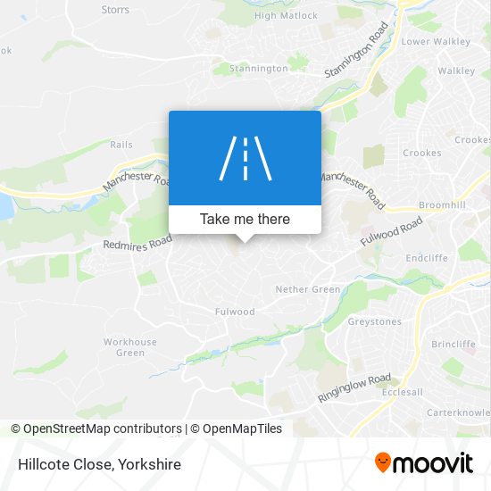 Hillcote Close map