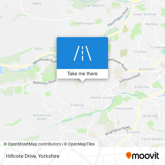 Hillcote Drive map