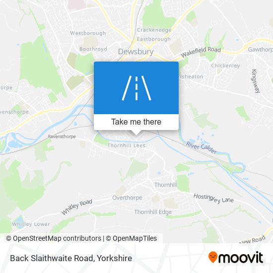 Back Slaithwaite Road map