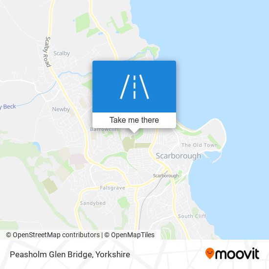 Peasholm Glen Bridge map