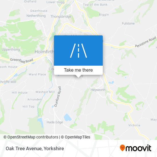 Oak Tree Avenue map
