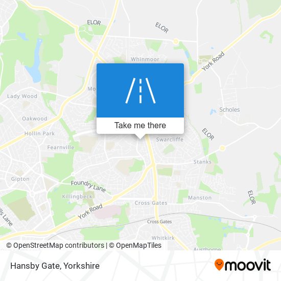 Hansby Gate map