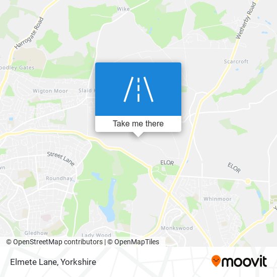 Elmete Lane map