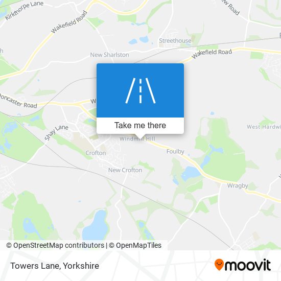 Towers Lane map