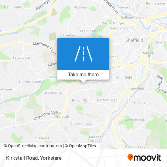 Kirkstall Road map