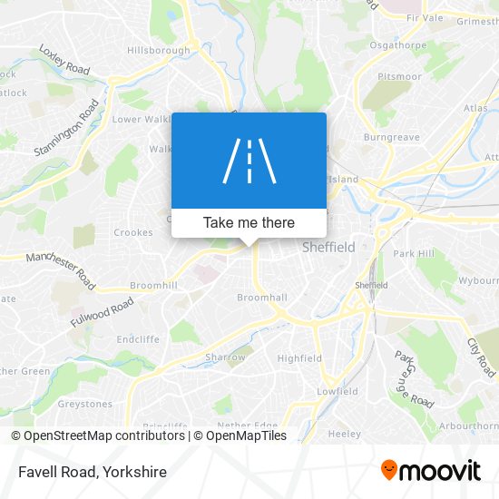 Favell Road map