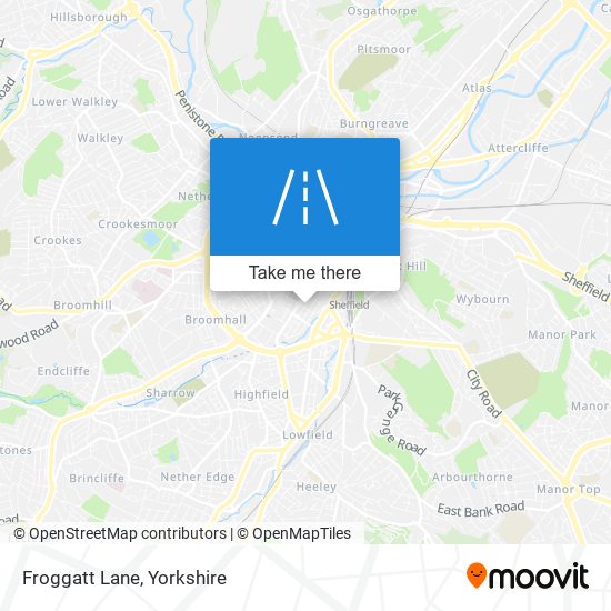 Froggatt Lane map