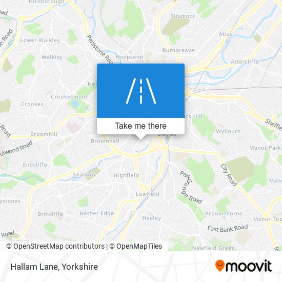 Hallam Lane map