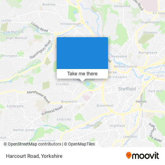 Harcourt Road map