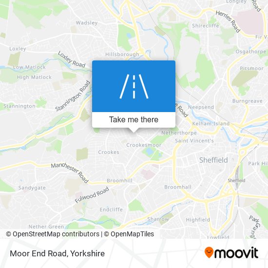 Moor End Road map