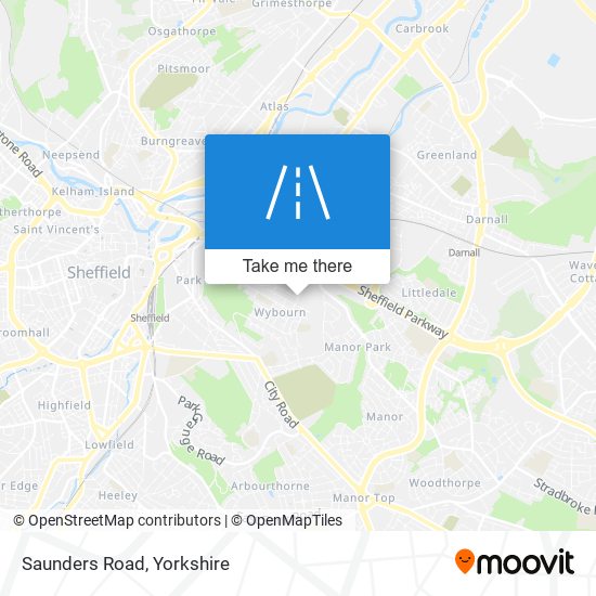 Saunders Road map
