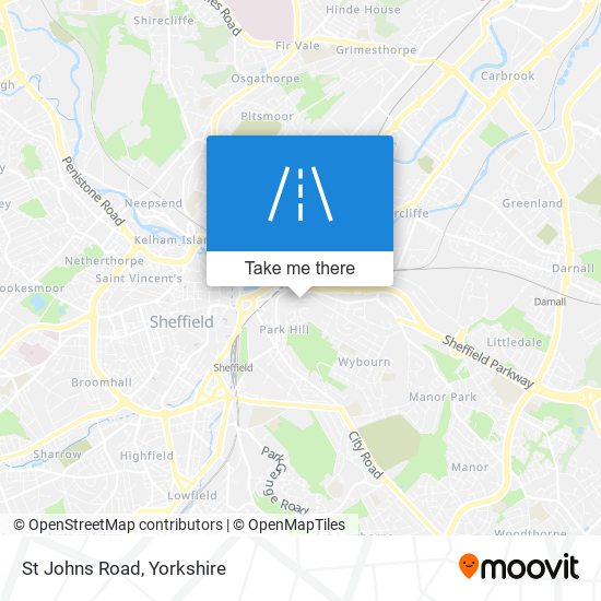 St Johns Road map
