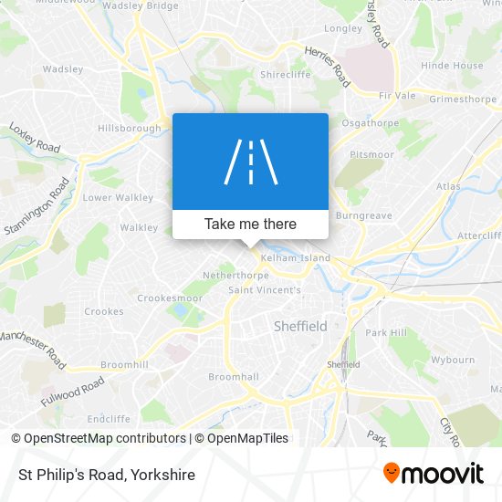 St Philip's Road map