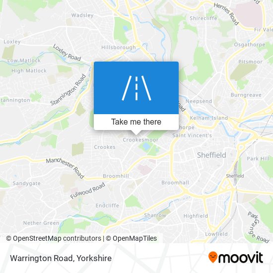 Warrington Road map