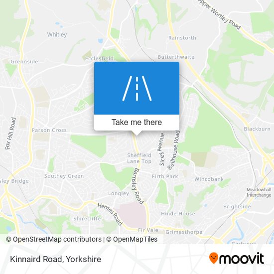 Kinnaird Road map