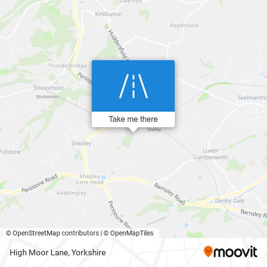 High Moor Lane map
