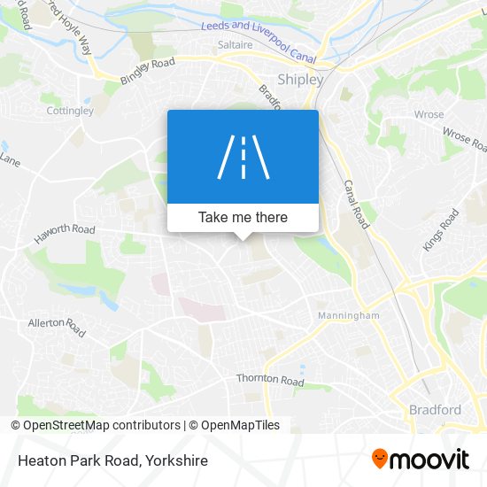 Heaton Park Road map