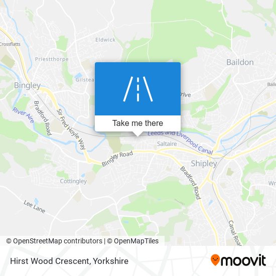 Hirst Wood Crescent map