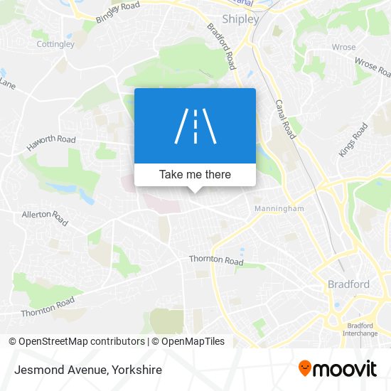 Jesmond Avenue map