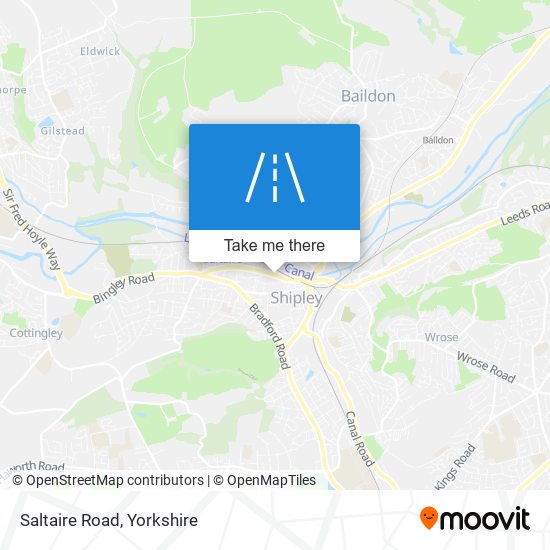 Saltaire Road map