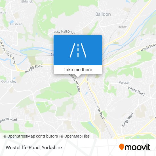 Westcliffe Road map
