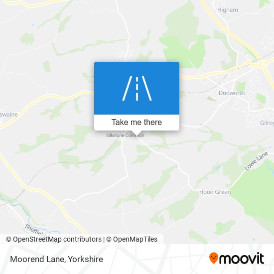Moorend Lane map