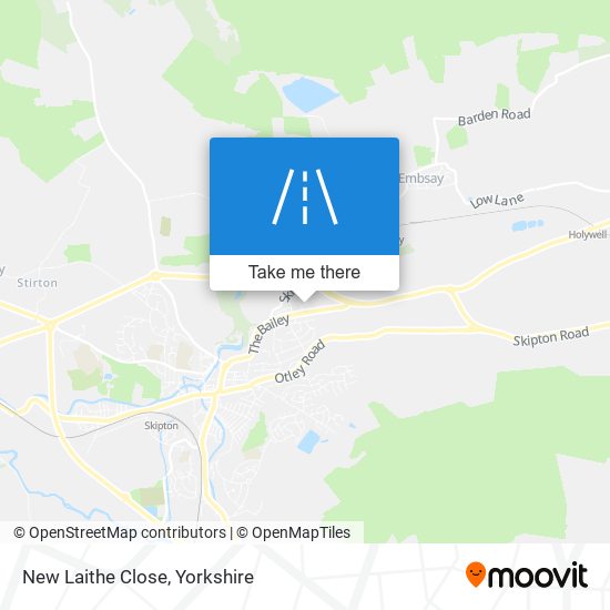 New Laithe Close map