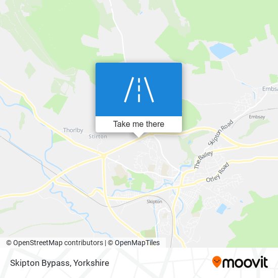 Skipton Bypass map